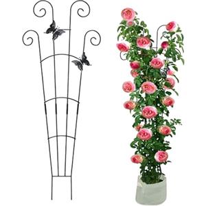 Generico Pali Di Supporto Per Piante,Accessorio Scenico A Metallico - Griglia Per Piante Rampicanti Da Interno,Per Vite Bonsai Peperone Orchidea Balcone Cortile Serra