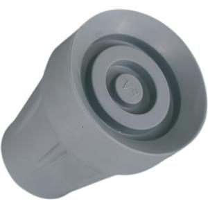 REMEDIA ONE - Gommini per Stampelle in Gomma Antiscivolo, Puntali di Ricambio per Stampelle Ortopediche Ø 18 mm (Grigio, 1 Pezzo)