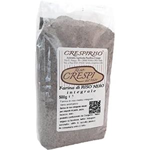 Crespiriso - Farina di Riso Nero Integrale 500g - Farina Naturale e Ricca di Fibre, Perfetta per Dolci, Pane, Pasta, Pizza e Ricette Salutari