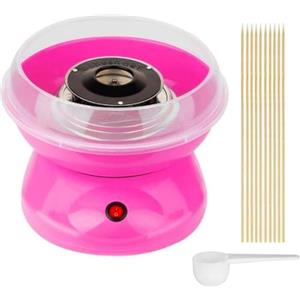 MF artSHOP Macchina per Zucchero Filato Portatile, 500W, Rosa, con Bastoncini e Cucchiaio Dosatore, Feste, Party Compleanno, Portatile, Cotton Candy