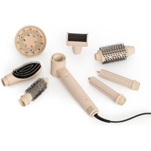 CREATE/ION STYLER PRO ADVANCE/Spazzola asciugacapelli e modellante ionica 8 in 1 in ceramica sabbia/Motore DC, 2 velocità, 8 accessori, 3 temperature, funzione aria fredda, 1400W