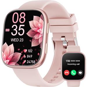 Mingtawn Orologio Smartwatch Donna, 1,83'' Orologio Intelligente Chiamate Bluetooth, Smart Watch con 100+ Modalità Sportive/Sonno/Cardiofrequenzimetro/SpO2 per Android IOS- Regalo Perfetto Donna