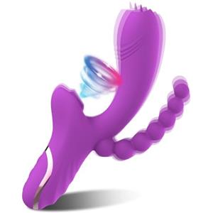Generic Vibratore 3 in 1 vibratore clitorideo Per donne clitoride massaggio clitoride dildo giocattoli del sesso merci Per adulti masturbatore potente vibratore del coniglio