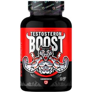 GEBERICH Capsule TESTOSTERON BOOST | Integratore Uomo con Maca, L-Arginina, Ginseng, Serenoa Repens, Vitamina C, Vitamina B3, Vitamina E, Zinco e Selenio | 30 Capsule