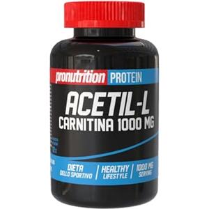 PRO NUTRITION - Acetilcarnitina 60 cps 1000mg, Integratore Alimentare Per Sportivi, Favorisce Metabolismo dei Grassi e Produzione di Energia, Acetil L-Carnitina, Ottimo Assorbimento Intestinale