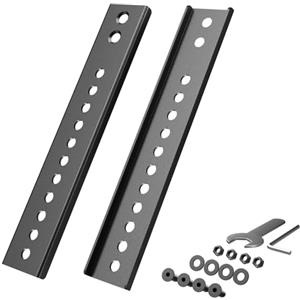 PUTORSEN Piastra di estensione VESA verticale per TV con VESA posizionato in basso, compatibile con supporti TV da soffitto motorizzati e supporti da parete braccio verticale, 1 coppia, Nero