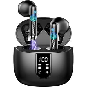 Drsaec Cuffie Bluetooth 5.4, 2026 Nuovo 56Ore Auricolari Bluetooth Cuffie Wireless In Ear con 6D Stereo/4 ENC Mic,Cuffie Senza Fili Cancellazione Rumore Headphones Cuffiette Sport IP7 Impermeabili Earbuds