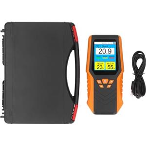 Eujgoov Rilevatore di Gas di Ossigeno, Misuratore di Ossigeno Portatile Gamma 0‑30% Vol Analizzatore di O2 Portatile Ricaricabile per Aula di Ufficio Domestico