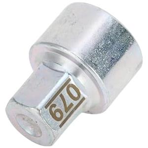 Partuto Dado Di Bloccaggio Ruota Antifurto Per BMW 1 Pz | Zincato Acciaio Lega, Tonalità Argento, Altezza 35.5mm, Diametro 28.5mm, Foro 25mm, Per Mini 1 & Cooper S & JCW, Non OEM