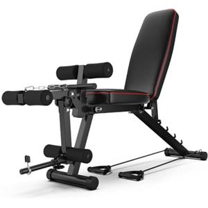 ypuxil Panca Addominali Panca Posturale Panca Fitness con Imbottitura in Schiuma ad Alta densità, Attrezzatura compatta per Palestra Domestica per distensioni con manubri/Curl/Sollevamento Gambe