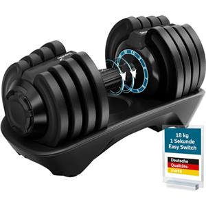 Skandika Hanteln Paino | Manubrio regolabile, set di manubri, pesi da 1,5 a 24 kg, set da 2 manubri, kettlebell, set di pesi, dumbbells, dischi pesi, per casa, palestra e fitness (Hantel 18 kg)