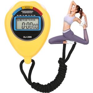 Generico Timer sportivo digitale - Cronometro compatto da 8,95x6,5x2,2 cm, schermo ad alta visibilità, conteggio accurato, struttura portatile durevole, funzione multimodale | Allenamenti Escursionismo all'ape