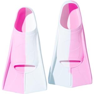 ENEN Pinne Corte Nuoto Piscina Regolabili Taglia 30-47, Pinne Snorkeling in Silicone Morbide per Allenamento Unisex per Bambini e Adulti Uomini Donne per Nuoto Snorkeling (BS20 Rosa Bianco,S(36-38))