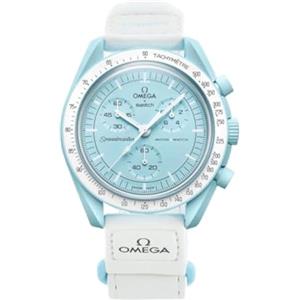 Swatch Omega x Swatch Moon Swatch Mission to Uranus Speedmaster Blue - Nuovo, Unisex