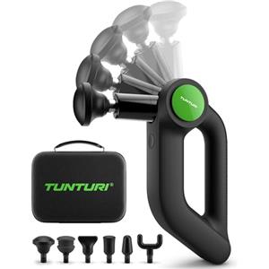 Tunturi MG70 Pistola Massaggiante Professionale - Silenziosa, Potente, con 6 Accessori e App Gratuita