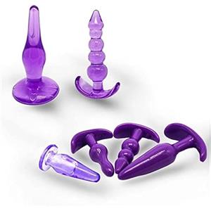 Drifejopfa P1A- 6 Pezzi di Giocattoli in Silicone Viola plúg ànalé dilàtatóré ànàl ànàleséx tóy kit bútt dilatàtóri palliné ànàli dildó séxytóysys vibràtoréper próféssionàlé in ànó per donna uomo coppie