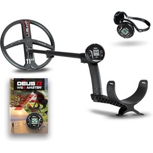 XP Metal Detectors Deus II WS6 Master - Multi Frequenza e Impermeabile, ideale per la ricerca di tutti i metalli - Piastra di ricerca 11 FMF, Cuffia Wireless WS6 e asta S-Telescopic (DEUS2-28FMFWS6)