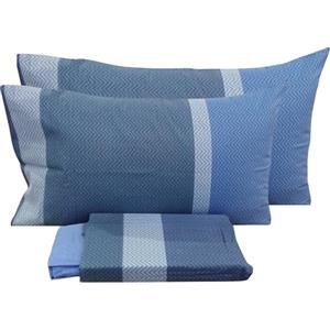 Bassetti Set Lenzuola Matrimoniali Cotone Completo Letto Matrimoniale composto da Lenzuolo Sopra + Sotto e 2 Federe Nostalgia B1