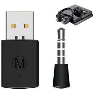 Risegun Adattatore Bluetooth per PS4, Mini Adattatore USB 4.0 Headsets Bluetooth Ricevitore e Trasmettitore Dongle Compatibile con Playstation PS4