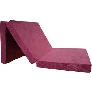 Natalia Spzoo - materasso pieghevole 190 x 90 x 8 cm per un sonno a nuvola - materasso pieghevole sfoderabile - materassino pieghevole in 3 parti (Viola 1224)