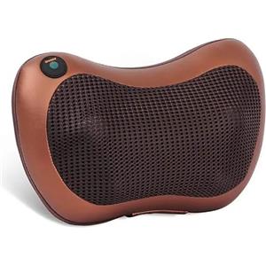 K2 STORE - Cuscino Massaggiatore Shiatsu con Calore per Cervicale, Collo e Gambe, Testine Rotanti per Sollievo da Stress e Dolore, Compatibile con Qualsiasi Schienale