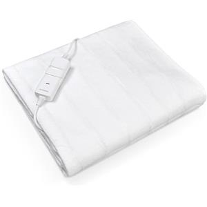 LEEVOT Coperta Termica 150 x 80 cm, 2 Temperature Regolabili Coperta Riscaldante Elettrica, Antimite, Lavabile, Spegnimento Automatico, Timer Programmabile.