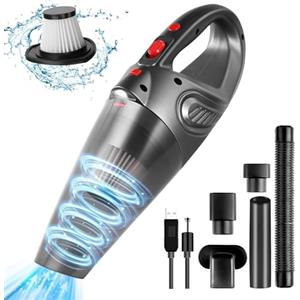 Tgeserwe Aspirabriciole Senza Fili, Mini Aspirapolvere per Auto Potente 120W, Aspirapolvere Piccolo con Batteria Ricaricabile, Aspira Briciole Portatile per Auto, Case