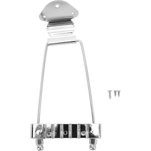 Eujgoov Accessori di Ricambio in Metallo per Ponte Trapezio per Chitarra Jazz a 6 Corde con Viti per gli Amanti della Chitarra (SILVER)
