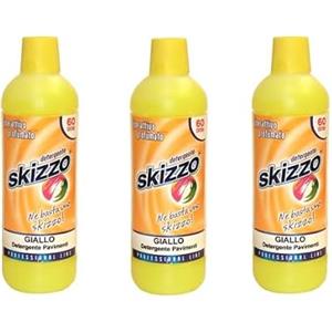 Generico 3 x Detergente Skizzo Giallo Deo Due, Confezione da 3 Bottiglie da 1 litro