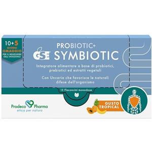 Prodeco Pharma PROBIOTIC GSE SYMBIOTIC - Integratore Alimentare con Probiotici e Prebiotici, 15 Flaconcini Monodose