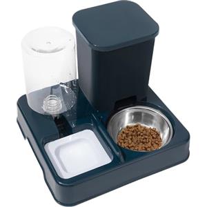 Qfdiwr Set Di Mangiatoia E Abbeveratoio Per Cibo Per Animali Domestici,27x25x21 Cm Distributore Di Cibo E Acqua Per Animali Staccabile,2in1 Unità,Dispenser Automatico Per Cani