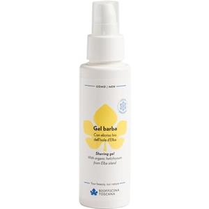 Biofficina Toscana Gel da barba, 100 ml - Schiuma da barba gel per una rasatura morbida e senza irritazioni - Formula delicata con elicriso bio dell'Isola d'Elba, malva e ortica