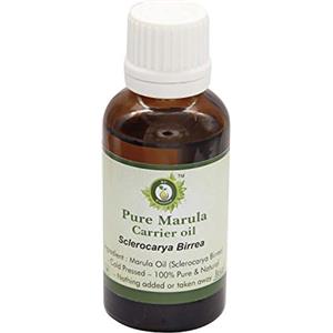 R V Essential Olio di Marula | Sclerocarya Birrea | Per capelli | Per viso | Per corpo | Olio capelli | Olio Marula puro | 100% puro | Olio Marula pressato a freddo | Marula Oil | 30ml | 1.01oz By R V Essential