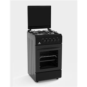 Generico Cucina con forno a gas libera installazione 50x50 4 fuochi coperchio di protezione compatta e moderna