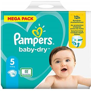 Pampers 81715587 - Baby-Dry Pants - Pannolini, Bianco, 2 confezioni da 76 pannolini, Taglia 5