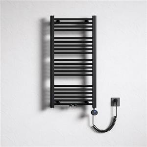 Mai & Mai Radiatore Piatto 100x50cm con Elemento Riscaldante 600W, Radiatore Scaldasalviette Termoarredo da Bagno Riscaldamento Elettrico o da Acqua Calda RHE in Acciaio, Antracite