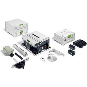 Festool Sega Circolare da Banco a Batteria CSC SYS 50 EBI-Plus - Tagli Precisi fino a 450 mm e Angolari fino a 47°