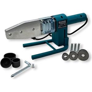 Partenopea Polifusore Saldatore 1500W per Saldatura Tubi in Plastica PVC PP-R PE, Kit con 3 Matrici 20-25-32mm, Regolazione Temperatura 0-300°C, Ideale per Impianti Idraulici e Termoidraulici, Alimentazione 220V