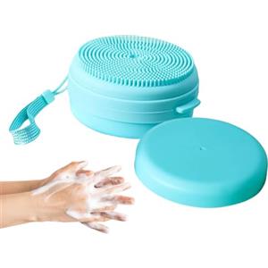 Generico Silicone Per Doccia,Guanto Esfoliante In Silicone Con Dispenser Sapone|Erogatore Porta Saponetta Scrub,Spazzola Da Doccia Esfoliante Per La Pulizia Dei Pori E La Riduzione Della Ruvidità Della Pelle