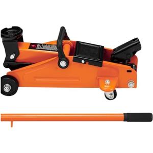 Maryse Cric Idraulico a Carrello Professionale 2 Ton - Sollevatore Compatto per Auto e Officina - Struttura in Acciaio Rinforzato, Valvola di Sicurezza e Ruote Girevoli - Altezza 135-385 mm