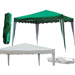 F-U Gazebo richiudibile Pieghevole Fisarmonica mt 3x2 3x3 Bianco Verde Sacca Mercato (2x3 mt, Bianco)