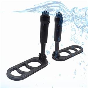 shrxy Rilevamento impermeabile della scansione di impulsi della bobina di impulso di versione pieghevole del metal detector (Nero)