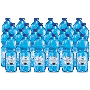 San Benedetto Acqua Minerale San Benedetto, 24 Bottiglie da 0,5L, Acqua Oligominerale Frizzante, Dissetante e Pura, Fonte Benedicta