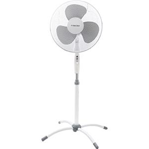 High-Tech Ventilatore Silenzioso Bianco con 3 Velocità e 45 Watt + Piantana h130 CM con Rotazione di 90° e 3 Lame Rinfresca la Tua Estate !