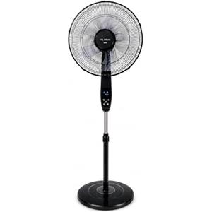 Lar.el Ventilatore a Piantana con Telecomando MOD. MADDY, 60W, 5 Pale, 3 Velocità, Timer Programmabile, Console Touch Screen, Oscillante, Altezza 140 cm, Colore Nero
