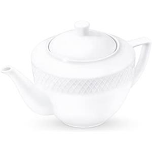 Wilmax England Wilmax - Teiera classica inglese - In porcellana - Servizio da tè di alta qualità - Lavabile in lavastoviglie - Ideale in set - Confezione regalo - Bianco - 900 ml