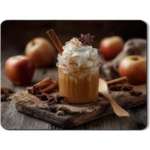 Generic Tappetino scolapiatti con frutta autunnale per bancone della cucina, tappetino per piatti in gomma assorbente alla cannella, accogliente tappetino in pelle PU per cucina e bar, 45,7 x 61 cm