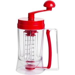 Generic Macchina manuale per pancake, 900 ml, con funzione di agitazione per la piastra, versatore per pancake, cialde per frittelle, waffle, torte, cottura a mano