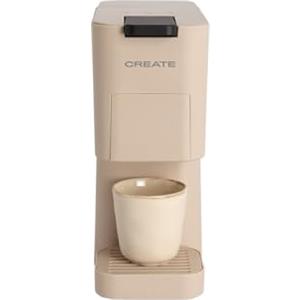 CREATE / THERA STUDIO/Macchina da caffè multicapsula espresso e caffè macinato Sabbia/Pannello di controllo touch, 19 bar, programmabile, 3 adattatori intercambiabili, 1450 W