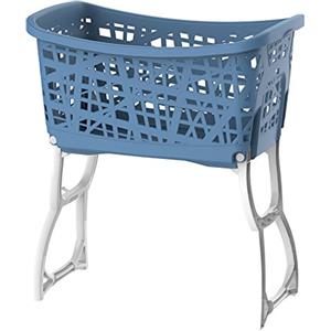 Bama Stand Up Cesta Portabiancheria con Gambe Reclinabili, Colori assortiti